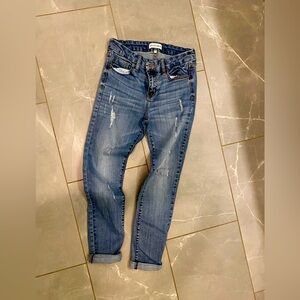 Studio blue cropped rolled denim jeans. Size 27